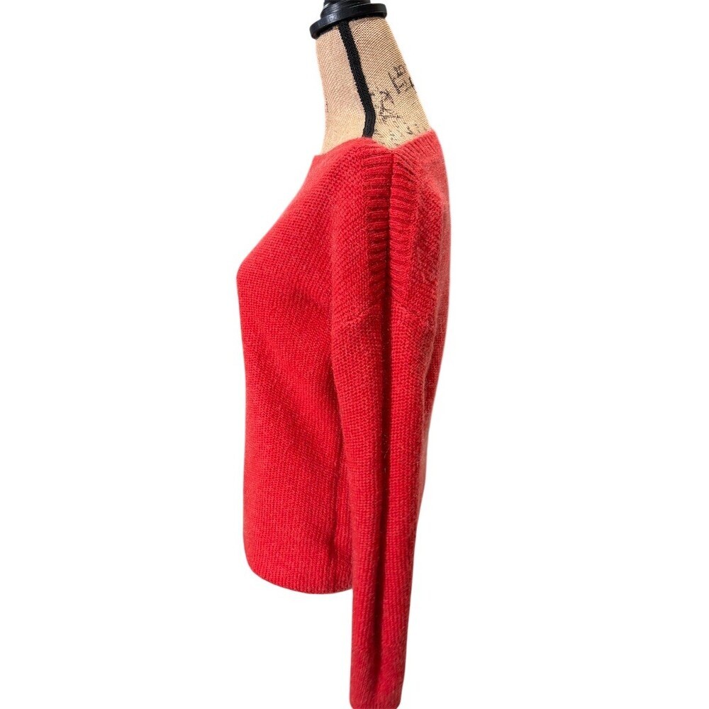 Banana Republic Sweater Womens Size M Red Boat Neck Pullover Knit Long - Picture 4 of 8